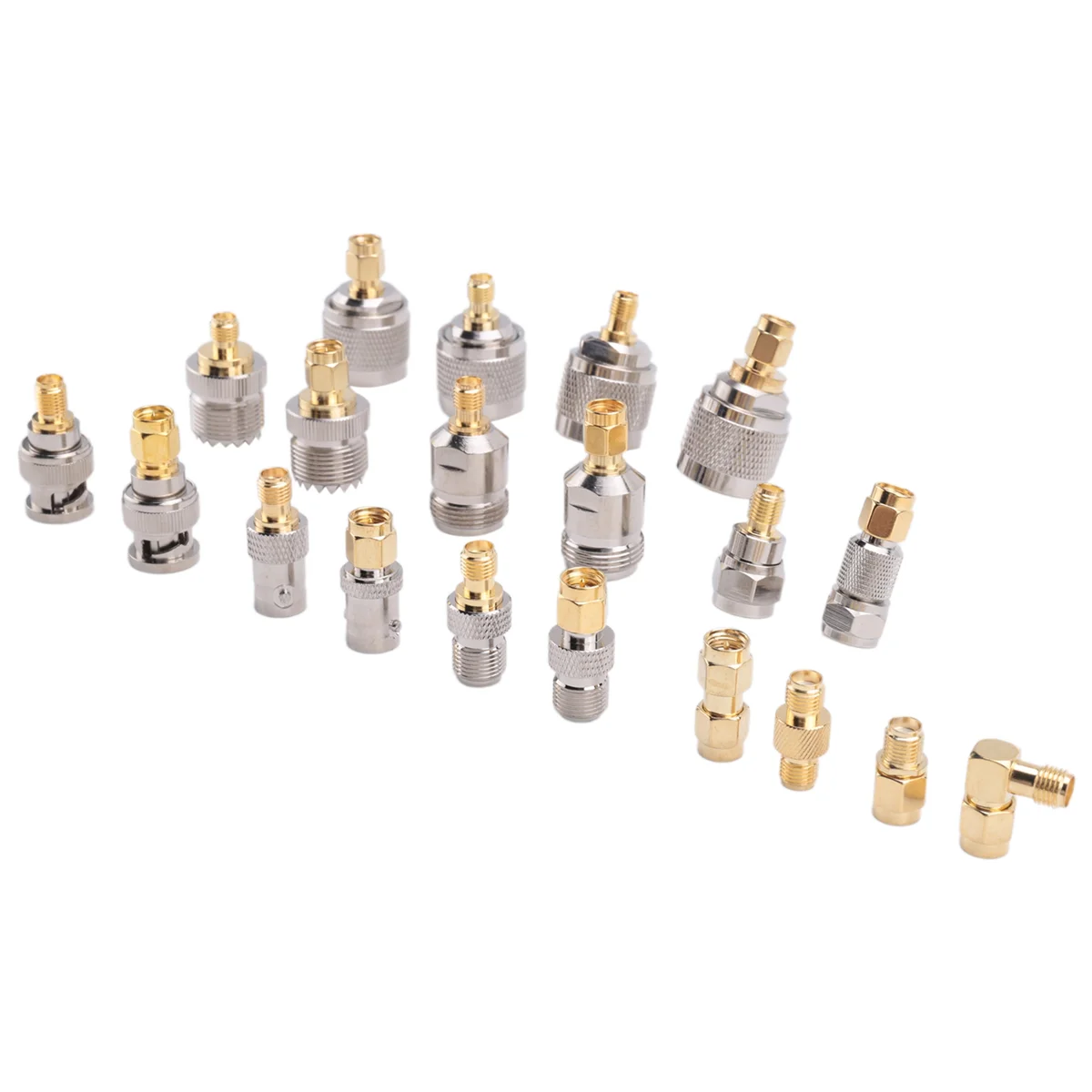 SMA to SMA BNC N F UHF Type Connectors Kits RF Adapter 20 Type,SMA Female to F Male,SMA Female to F Female