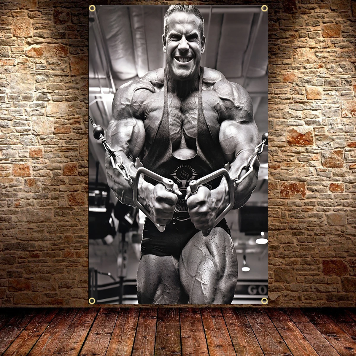FLAGDOM 90X150CM 3x5Ft Bodybuilding GYM Flag Exercise Fitness Poster Sport Outdoor Club Printing Banner Brass Grommet
