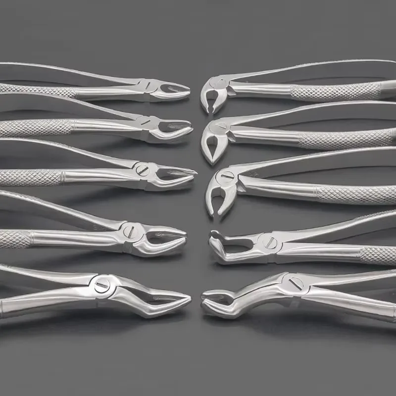 10Pcs/Set Adult  Tooth Extracting Forceps set, Teeth Extraction Forcep set Surgical Dental tools Dentistry Tool