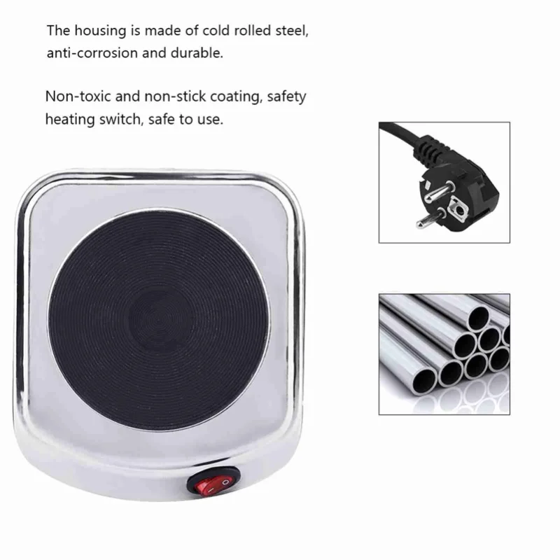 500W Electric Mini Stove Burner Hot Plate Coffee Heater For Home Kitchen Office Use 220V