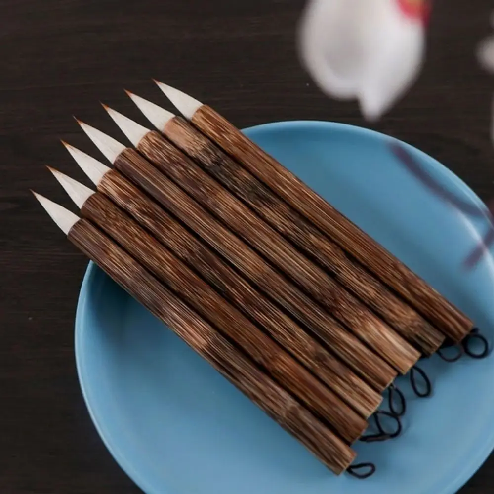 Traditional Mixed Hair Chinese Calligraphy Brush Short Peak Versatile Writing Brush Fine Point Hair Brush Pen Official Script