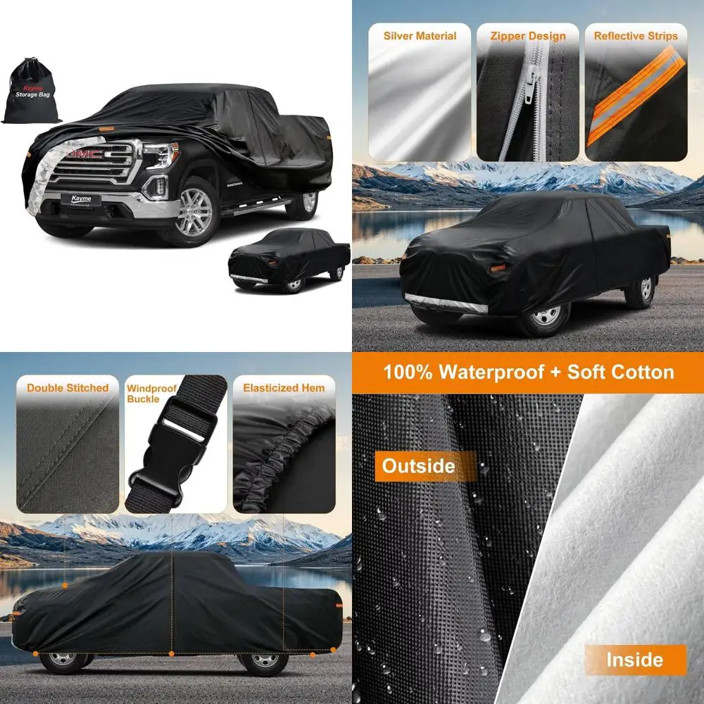 

Heavy Duty Outdoor Truck Cover for GMC Sierra 2002-2025 Double/Extended/Crew Cab Short Bed - Custom Fit, Full Exterior Protectio