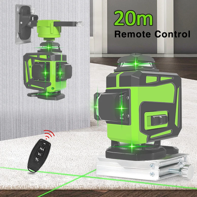 Imagem -05 - Clubiona-controle Remoto para Nível Laser Cruz Feixe de Luz Verde Ie12a Ie12c Ie16c Me12s Ie12g 3d 12 Linhas 4d 16 Linha