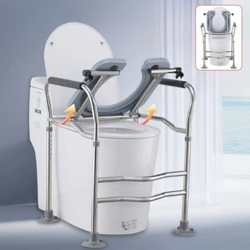 

Поднятое сиденье для унитаза с ручками, подставка для сиденья для унитаза для пожилых людей с регулируемой высотой, до 400 фунтов, защитные направляющие для унитаза для инвалидов