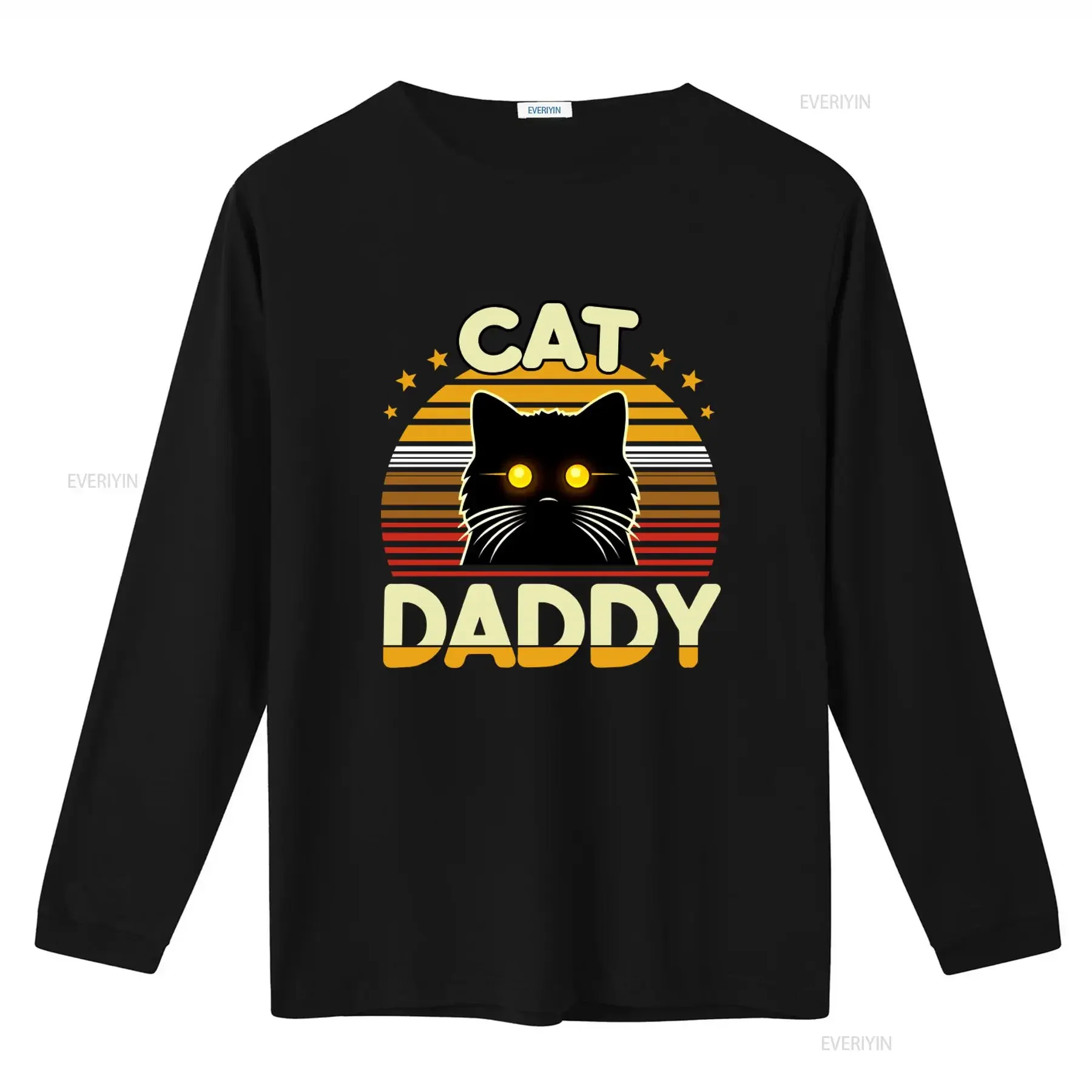 Retro Cat Daddy Vintage Sunset Lover T Shirt for Pet Owners Cool Design Perfect Idea vintage Washed designer clothes Stylish