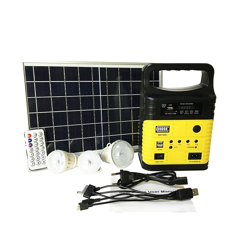 Imagem -03 - Gerador Solar Portátil Luz de Emergência Solar Rádio Sistema Solar Bluetooth Mp3