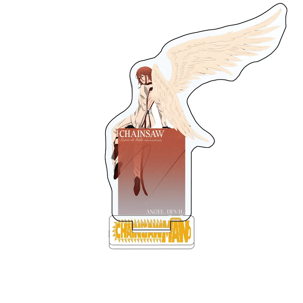 Chainsaw Man Angel Devil Party Ver 15cm Acrylic Stand Keychain Anime Decor Cool Character Otaku Collectible Tabletop Gift