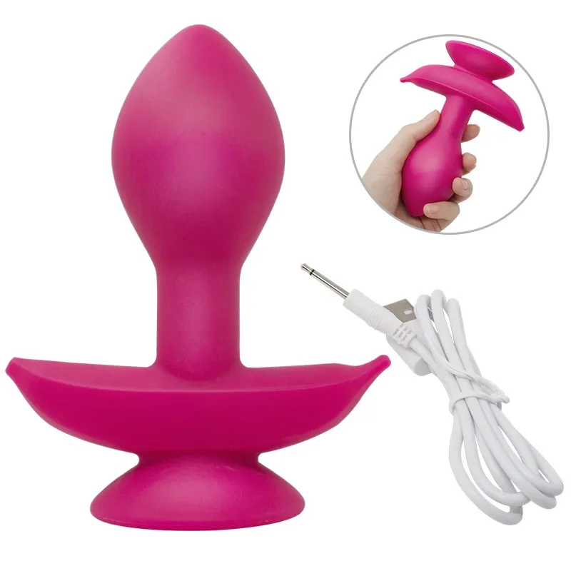 10 Speeds Vibrator Anal Plug Sex Toys for Men/ Women, Black Medical Silicone Butt Plug Sex Products for Adult Prostate Massager