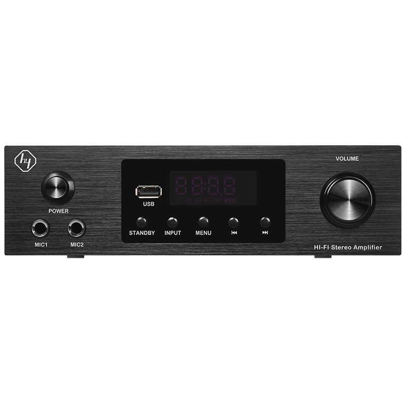 Sistema de potencia de Audio estéreo Hi-Fi de tamaño Mini, 2,0 canales, sistema amplificador de cine en casa