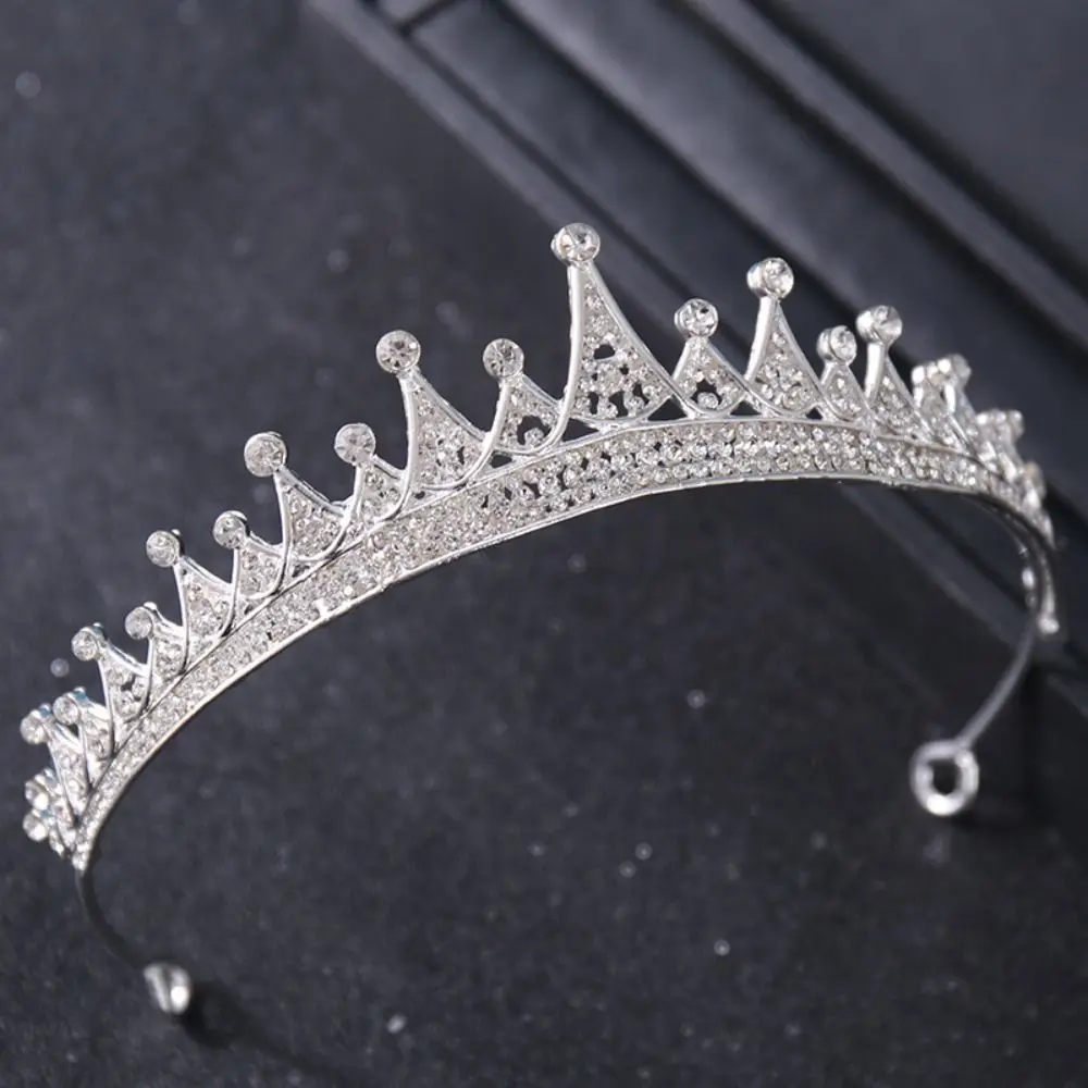 Elegant Retro Wedding Girls Gift Alloy Korean Headband Bridal Crowns Women Hair Hoop Baroque Crystal Tiara Bar Mitzvah Crown