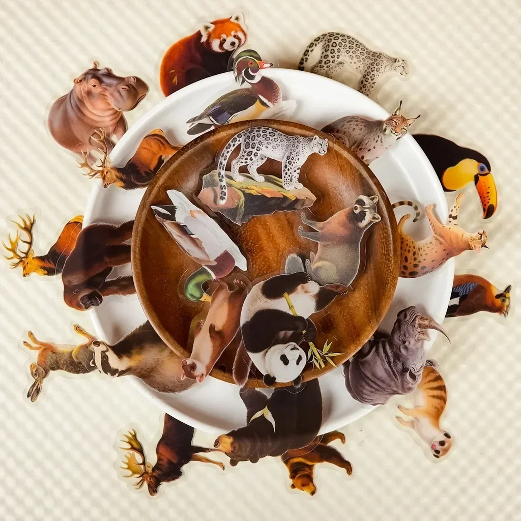 Clear PET Woodland Creature Sticker Pack 56PCS High Definition Nature Decorative Stickers for Scrapbooking Giajar Sticker Store