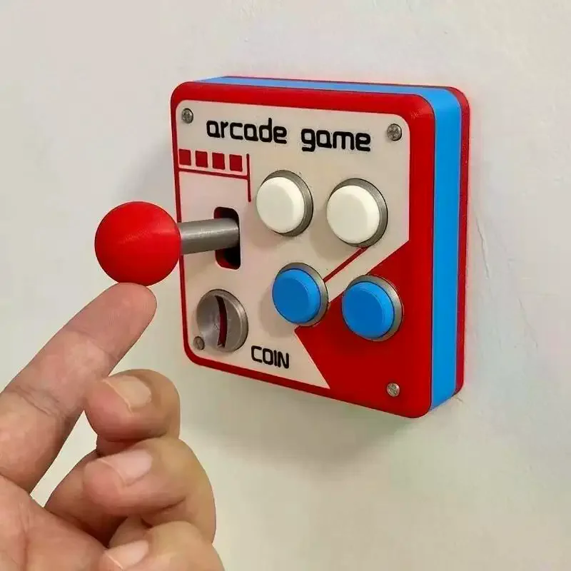 /GJ/Retro Game Console Joystick Switch Creative 3D Decoration Arcade Panel Socket Control Decoration Gift Toys view 3