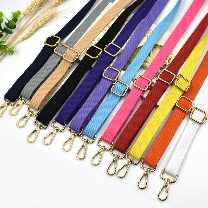 Adjustable Shoulder Bag Strap Long Nylon Colourful Crossbody Bag Fashion Canvas Thin Replacement Belt For Handbag Accessories