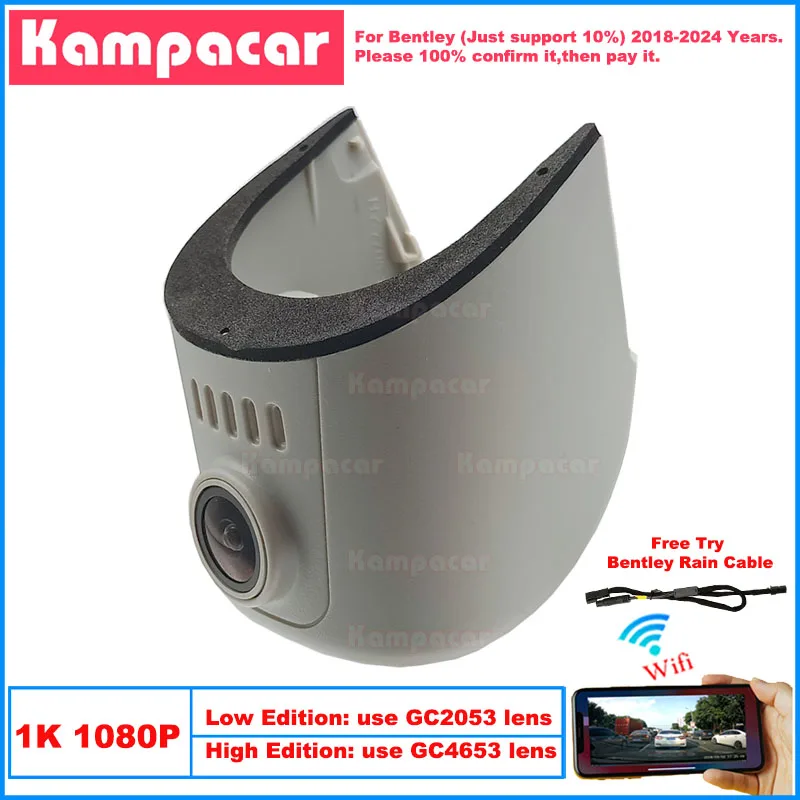 Kampacar BL02-1K 1080P Wifi Car Dvr Camera Dash Cam For Bentley Continental GT Flying Spur Bentayga 2018-2024 10% Cars Dashcam