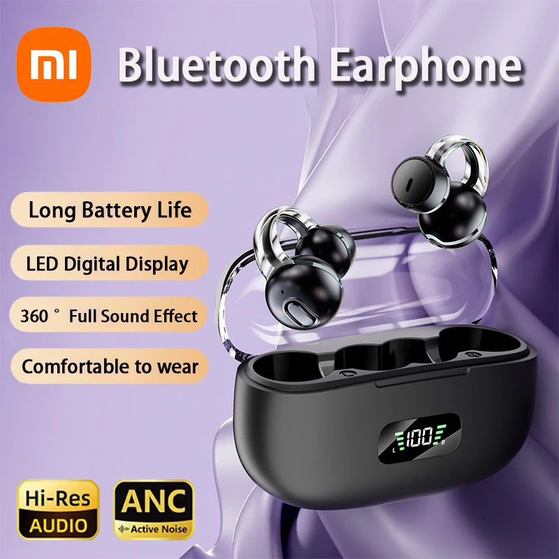 Xiaomi Earphone Ear Clip ENC Headset Wireless Bluetooth 5.3 Gift Headphone LED Digital Display Sport Running For Android iOS