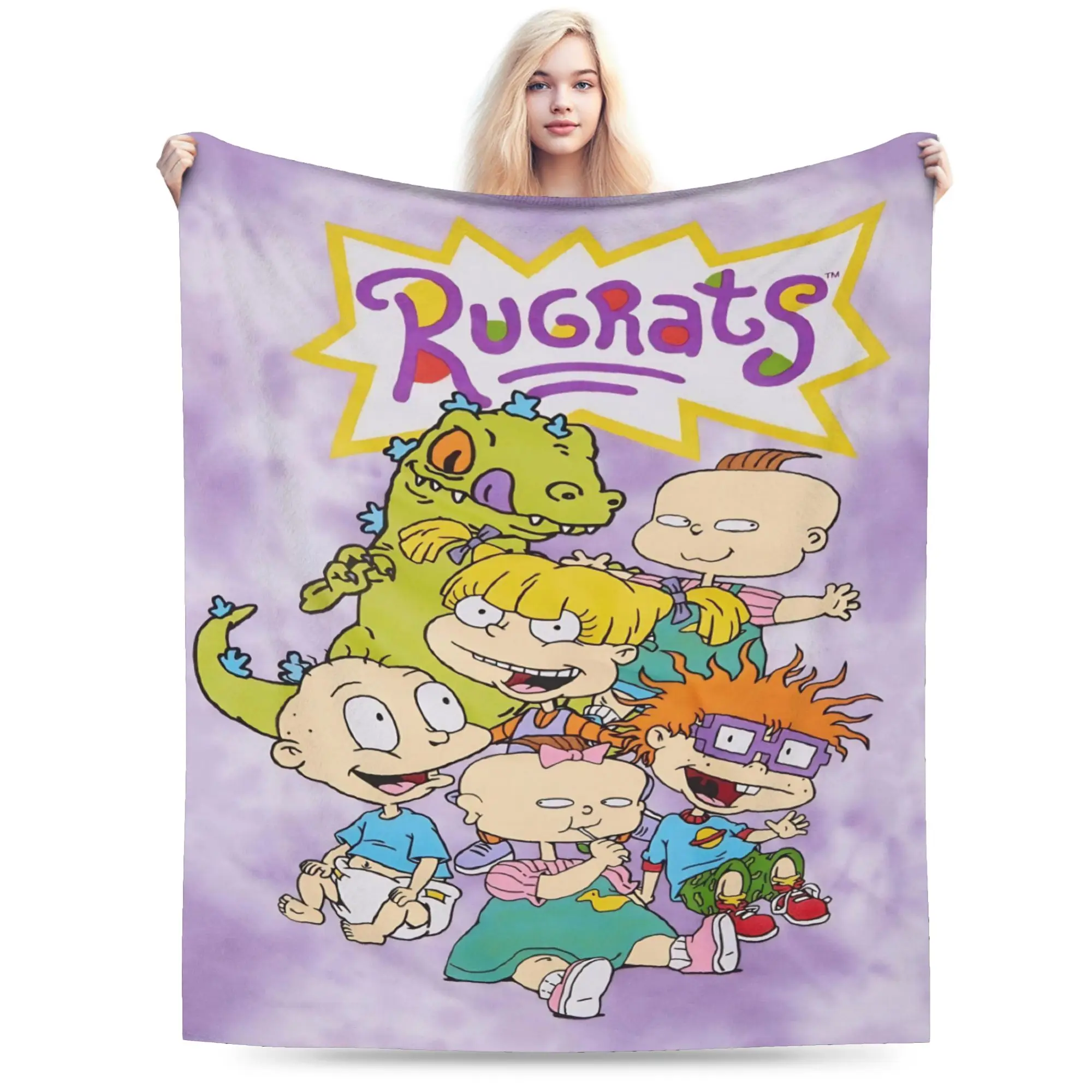 Cartoon R-Rugrats Throw Blanket for Couch  Soft Cozy Plush Blanket 50x60 Inches Multiple Sizes Bedspreads for All Seasons