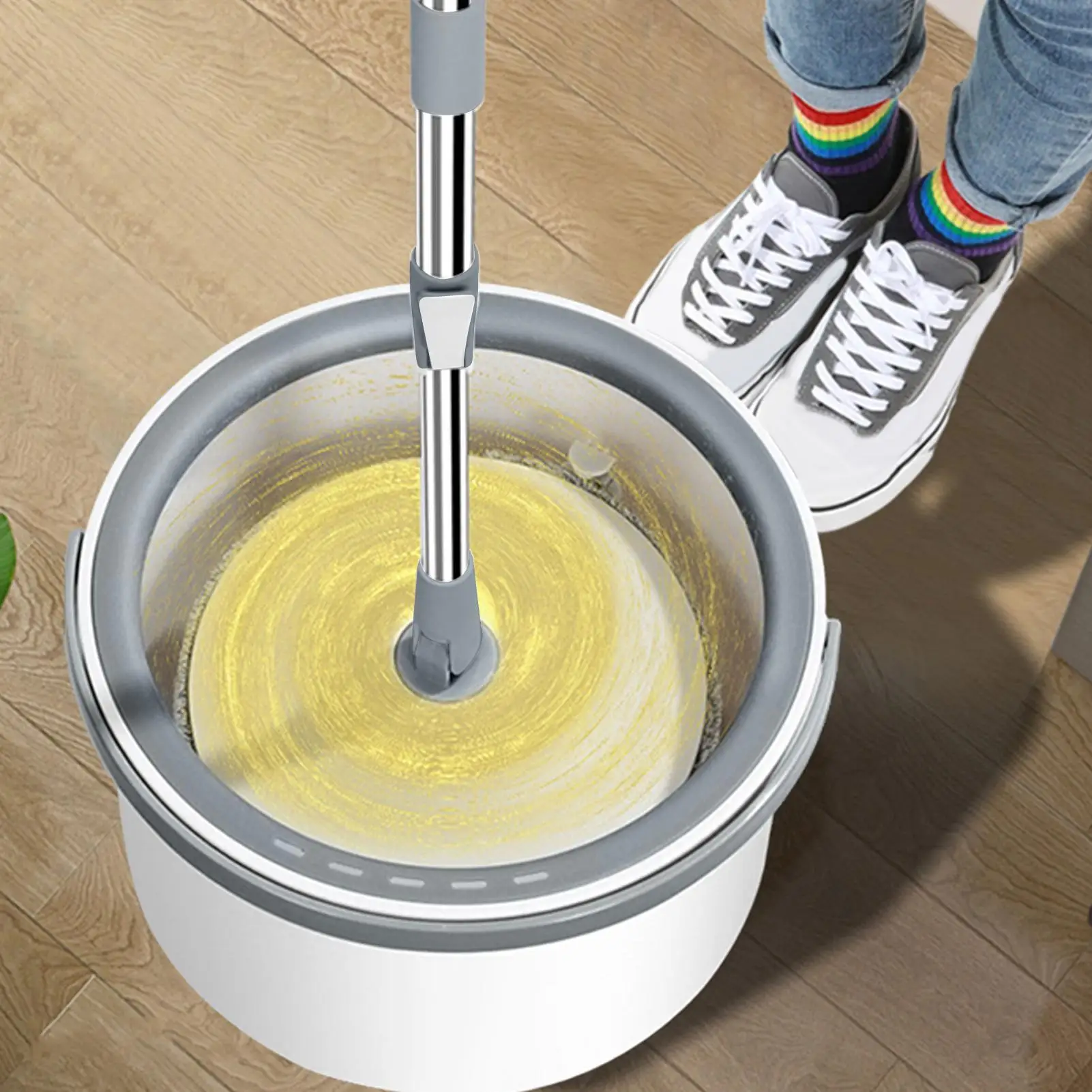 

Набор ведер для швабры, вращающаяся швабра, одинарное ведро, комплект с приводом, принадлежности для бытовых чистящих средств с отдельной системой грязной воды для