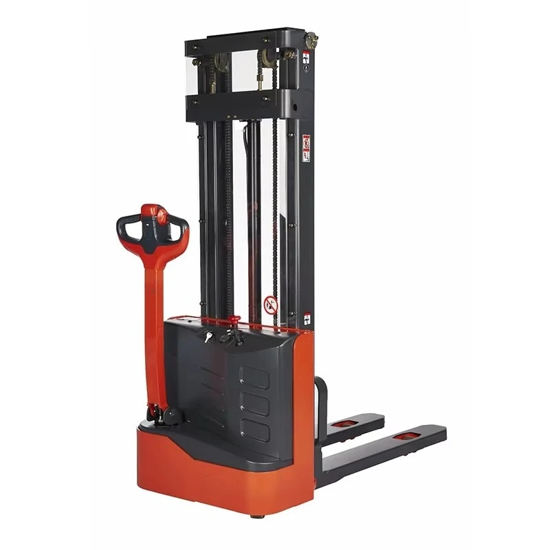 Factory Workshop Full Electric Stacker 1500kg 3m Pallet Stacker Adjustable Fork Width Warehouse Goods Stacking