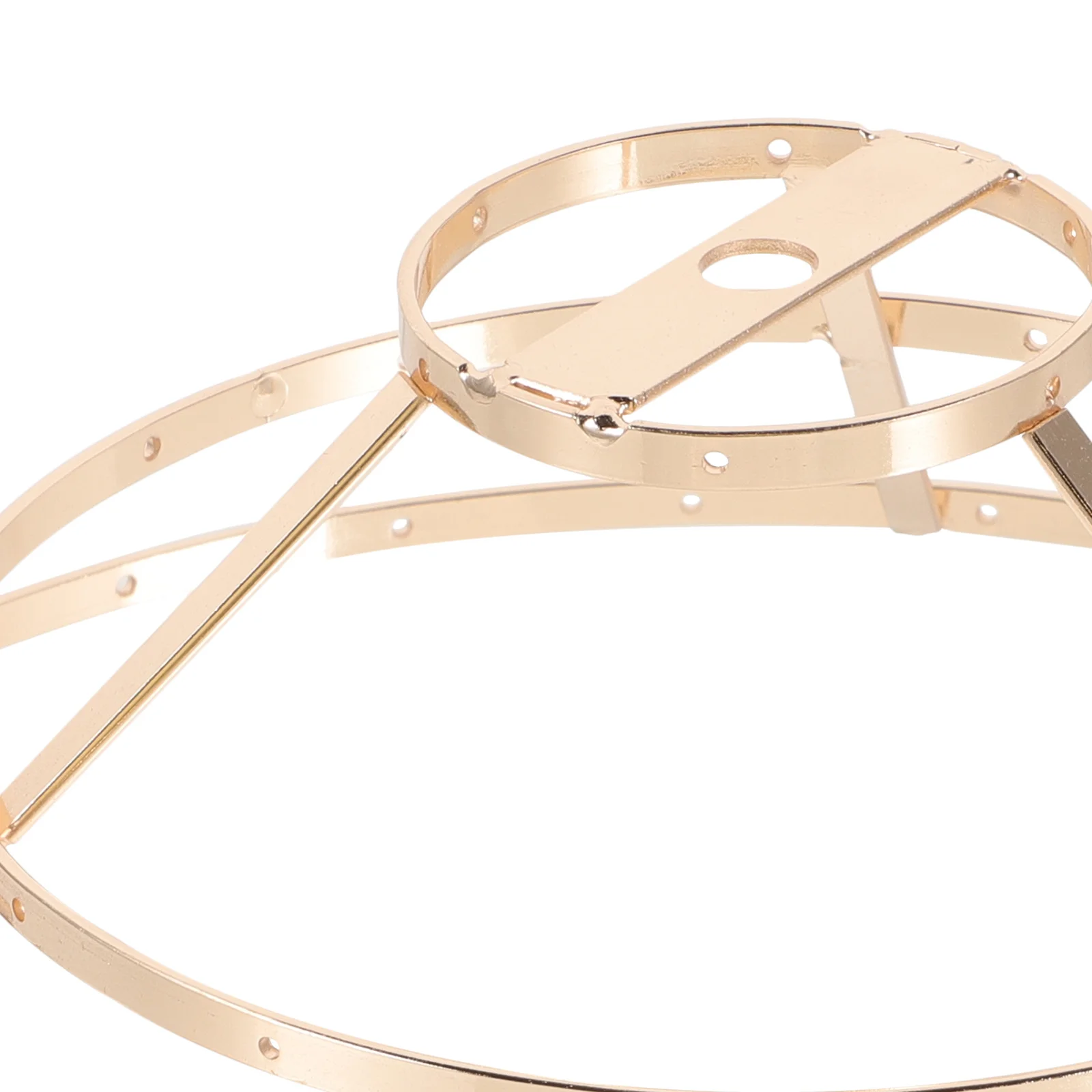 

Retro 3-Tier Iron Lampshade Frame High Gloss Texture DIY Light Cage Guard Vintage Ring Fitter Lampshade Frames