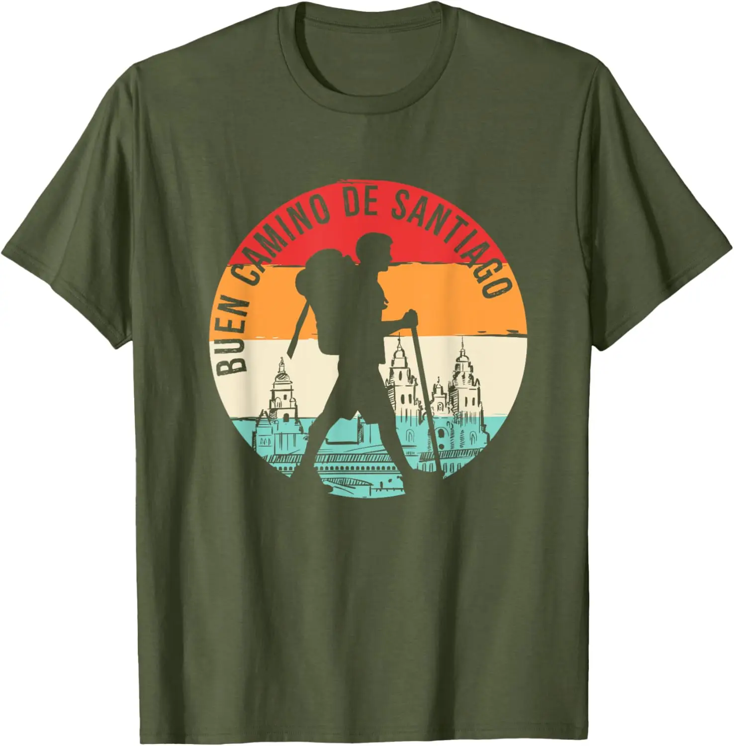 Buen Camino De Santiago De Compostela T-Shirt Short Sleeve Casual 100% Cotton Shirts