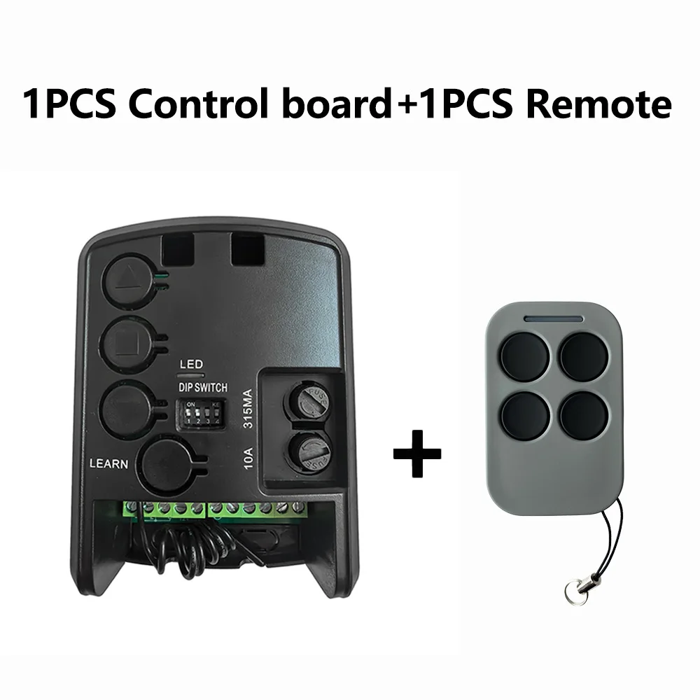 AC 220–250 V, 4-Kanal-Tor, Garagentor, 433 MHz, Rolling-Code, röhrenförmiger Motorempfänger mit Sender