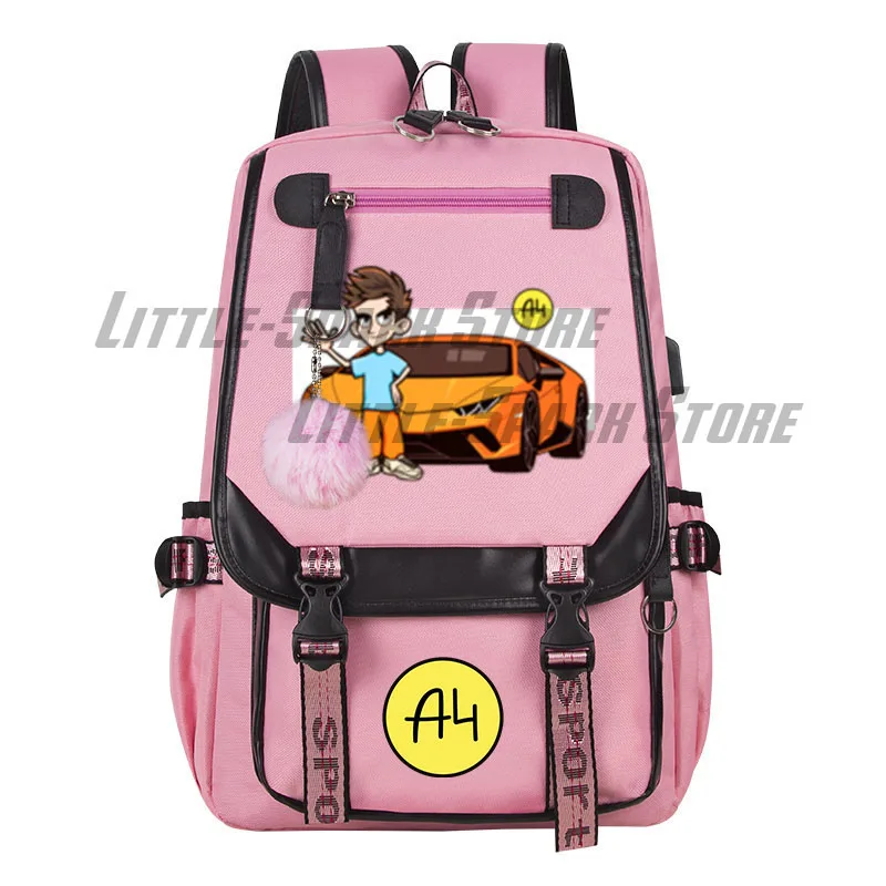 Merch A4 Lamba Children Students Schoolbag USB Charging Kids backpack high quality Boy girl Teens school bag Laptop Shoulder Bag image 2