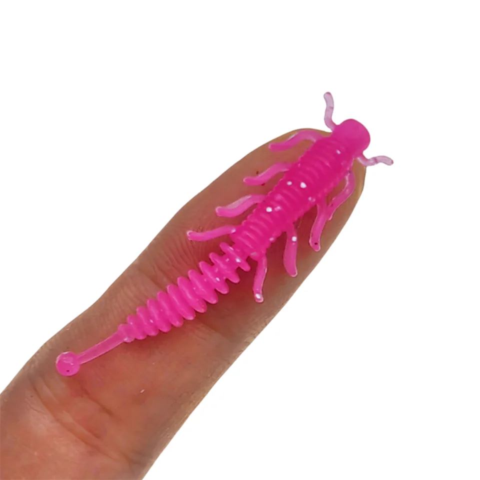 MUKUN 20PCS NEUE TPE Mini Weiche Wurm Angeln Locken 0,35g/40mm AJING Rockfish Künstliche Köder bass Silikon Angelgerät – Detail 4