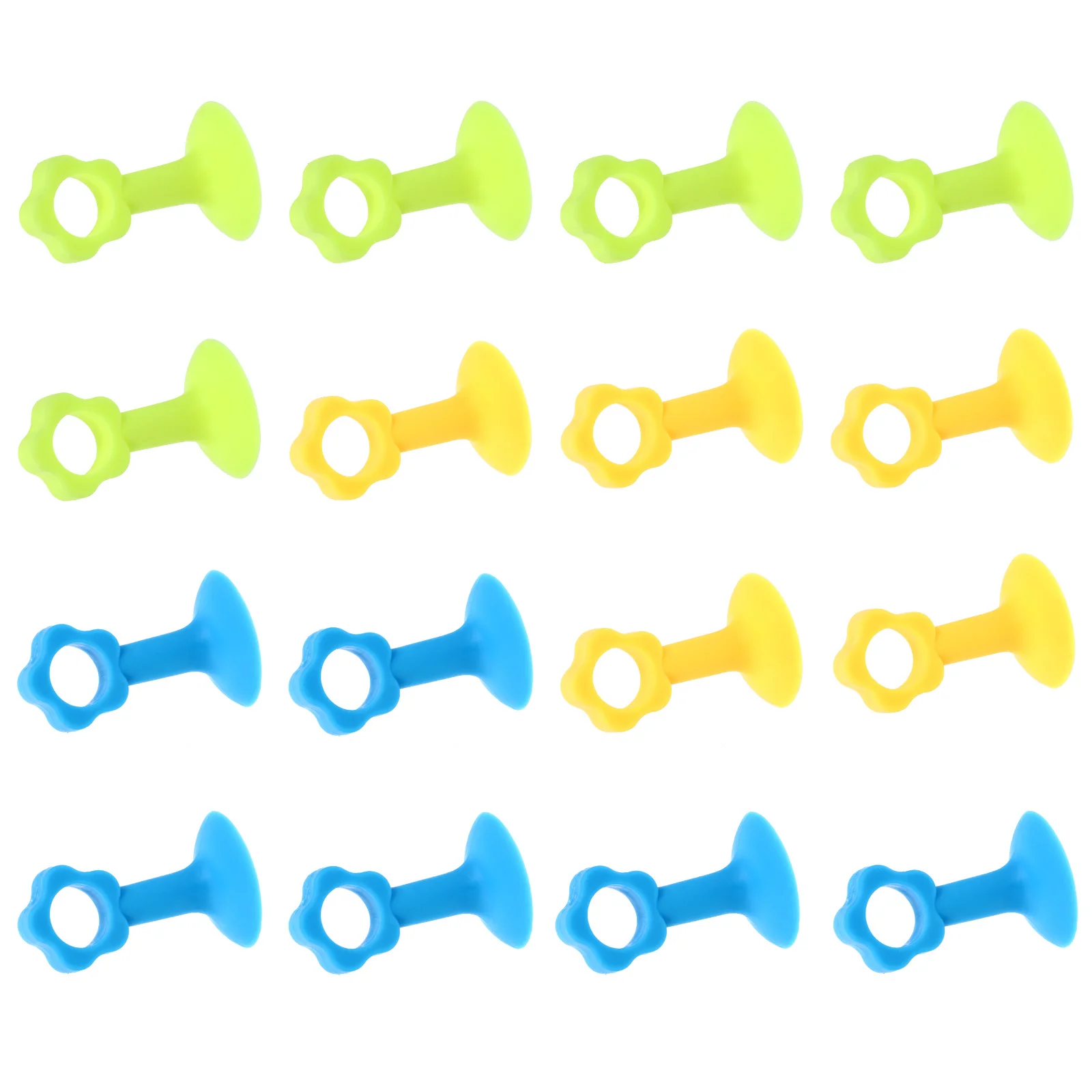 

16pcs Silicone Door Stopper Suction Cup Mount No Punch Needed For Living Room Bedroom Kitchen Office Wall Protector