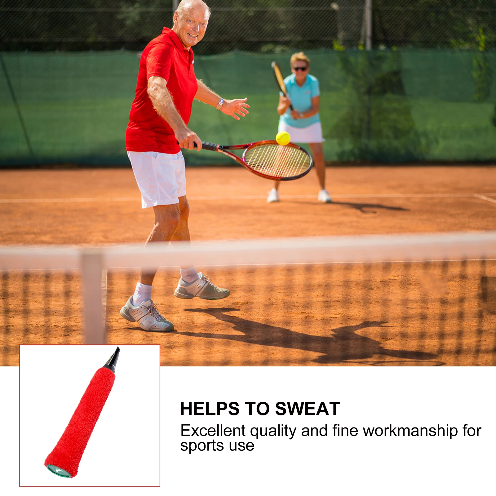

Anti-slip Handle Glue Tennis Cloth Overgrip Racquet Tape Racket Wraps Sports Polyester Sweatband Fitness Shaping Sticky