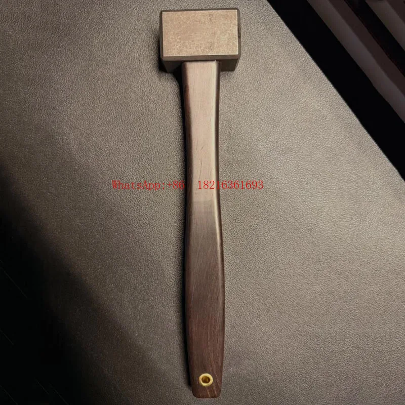 2026NEW  MINI 29x25MM Square Hammer CNC Chamfered Blackened Stonewashed With Ebony Handle 280G 440C Steel Hammer Hardness HRC57