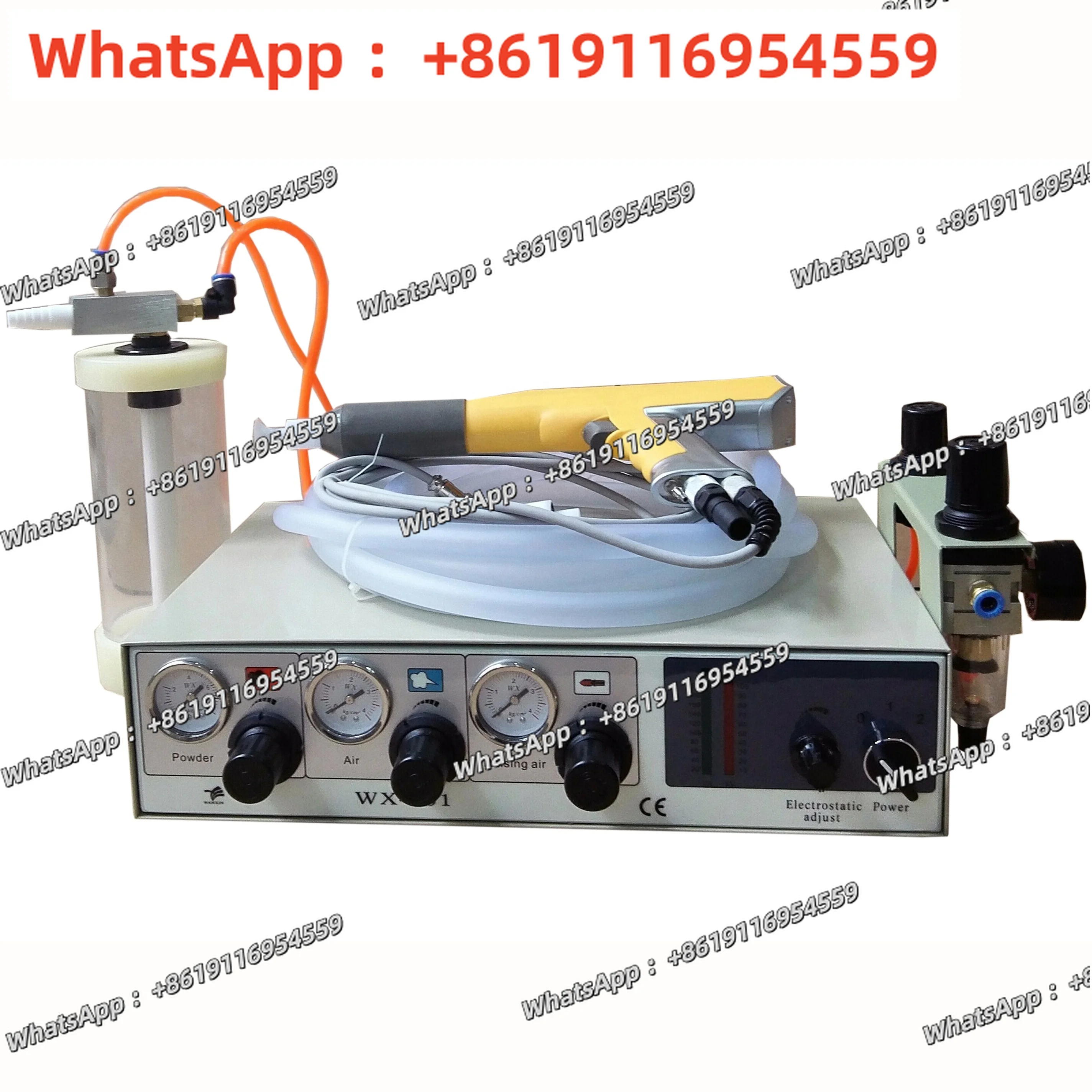 Glass Hopper China Factory CE Proved WX-101TH Powder Coating Machine with Spray Gun