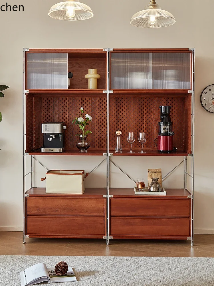 Sideboard Cabinet Wall-Mounted Integrated Storage Cabinet Dining Room Living Room Storage Cabinet Tea Storage