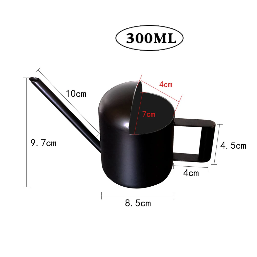300ML Watering Can For Indoor Plants Flower Watering Can Stainless Steel Long-Stem Spout Small Watering Kettle