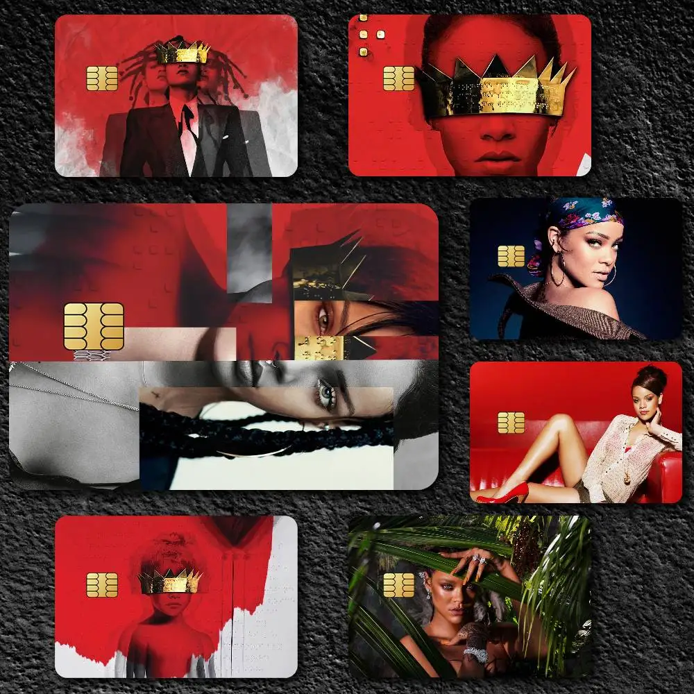 Singer R-Rihanna Credit Card Skin Stickers for Bank Card Bus Metro Card Sticker Waterproof Gift