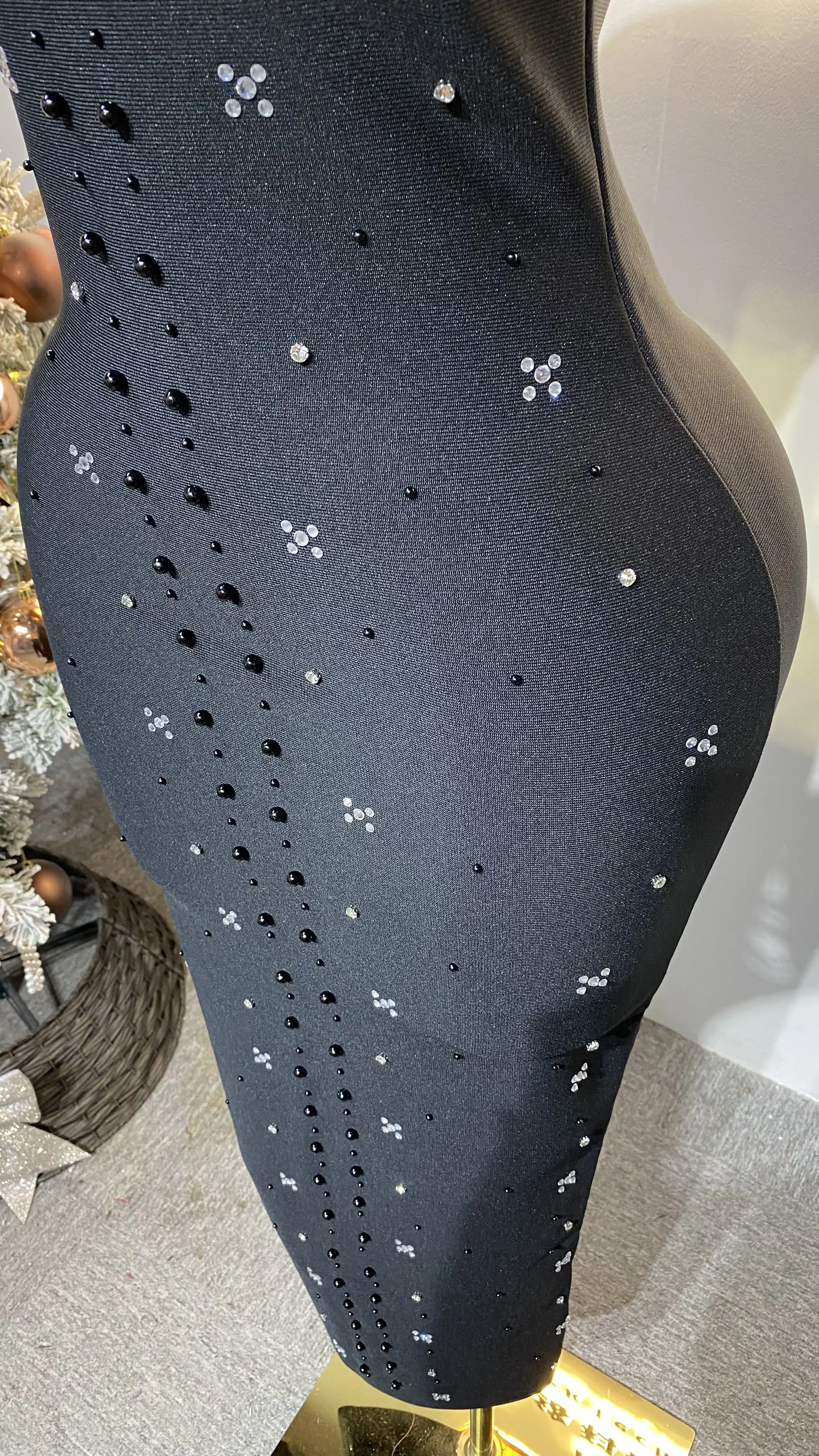 Luxury New Fashionable Sexy Sparkling Diamond Sleeveless Evening Gown for Women-GZXX379