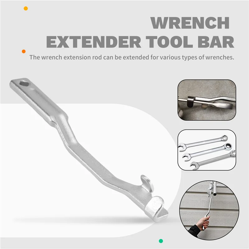 

A11E-Wrench Extender Tool Bar 14 In Wrench Extender Wrench Extender Stainless Steel Torque Wrenche Tools For Mechanics