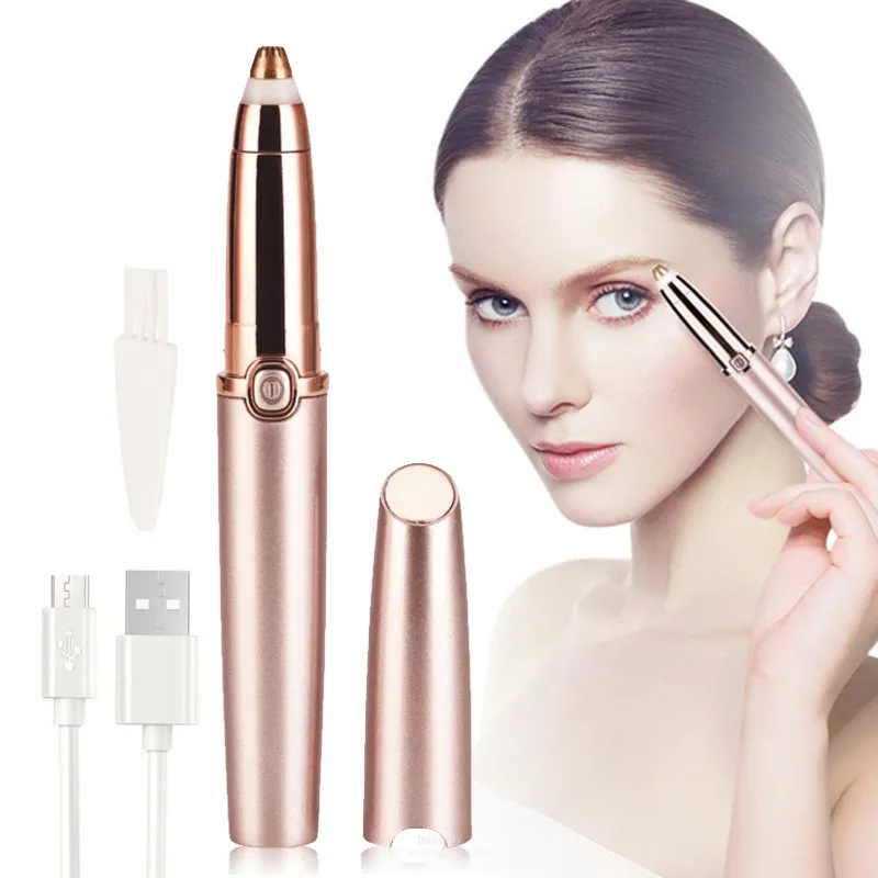 USB Rechargeable Portable Mini Electric Epilator Eyebrow Trimmer Makeup Eye Brow Shaver Razors Women depilator Painless Gift