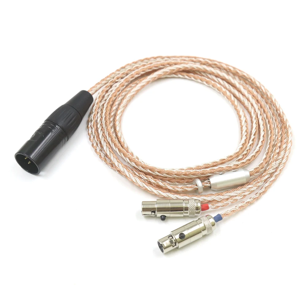 16 Strands 99% Copper+ Silver Earphone Cable For Audeze LCD-3 LCD-2 LCD-X LCD-XC LCD-4z LCD-MX4 LCD-GX