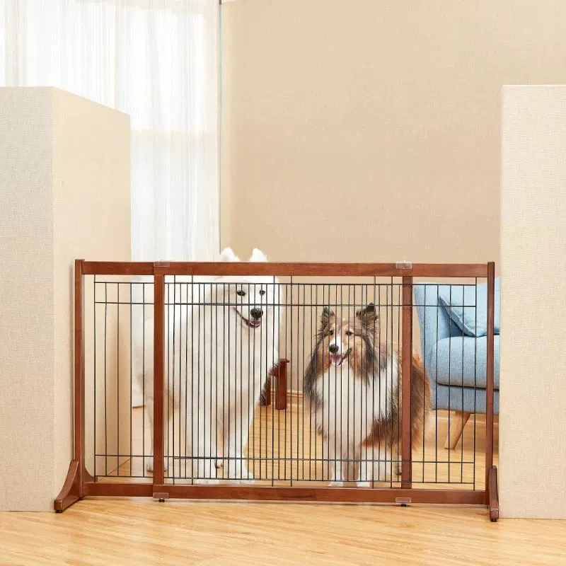 Acrylic Modular Luxury Dog Fence Indoor Folding Large Playpen Kennel Grating Dog Fence Balcony Modern Barrera Perro Dog Supplies