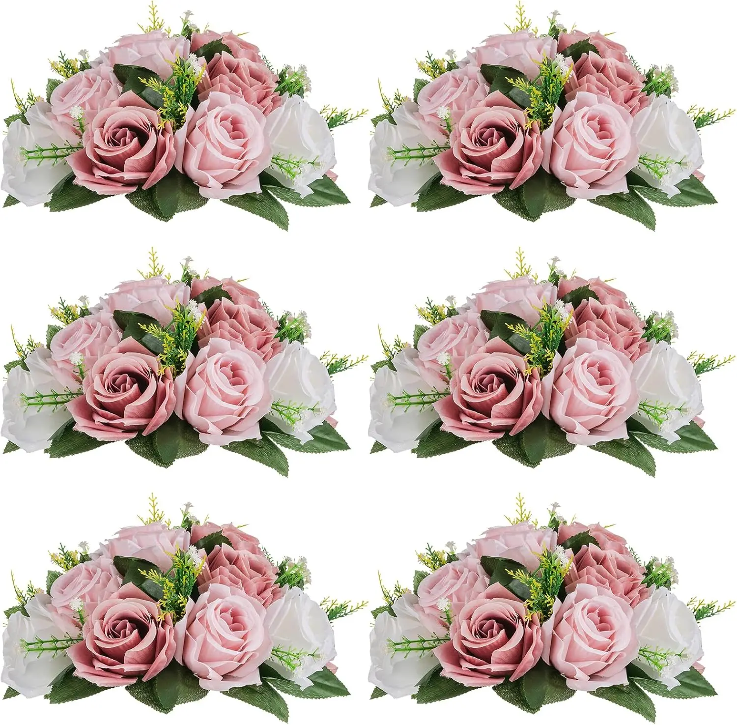 

Цветочные шары для свадебных композиций - 6 шт., диаметр 9,5 дюймов, искусственные цветочные шары, букеты для украшения столов на вечеринках