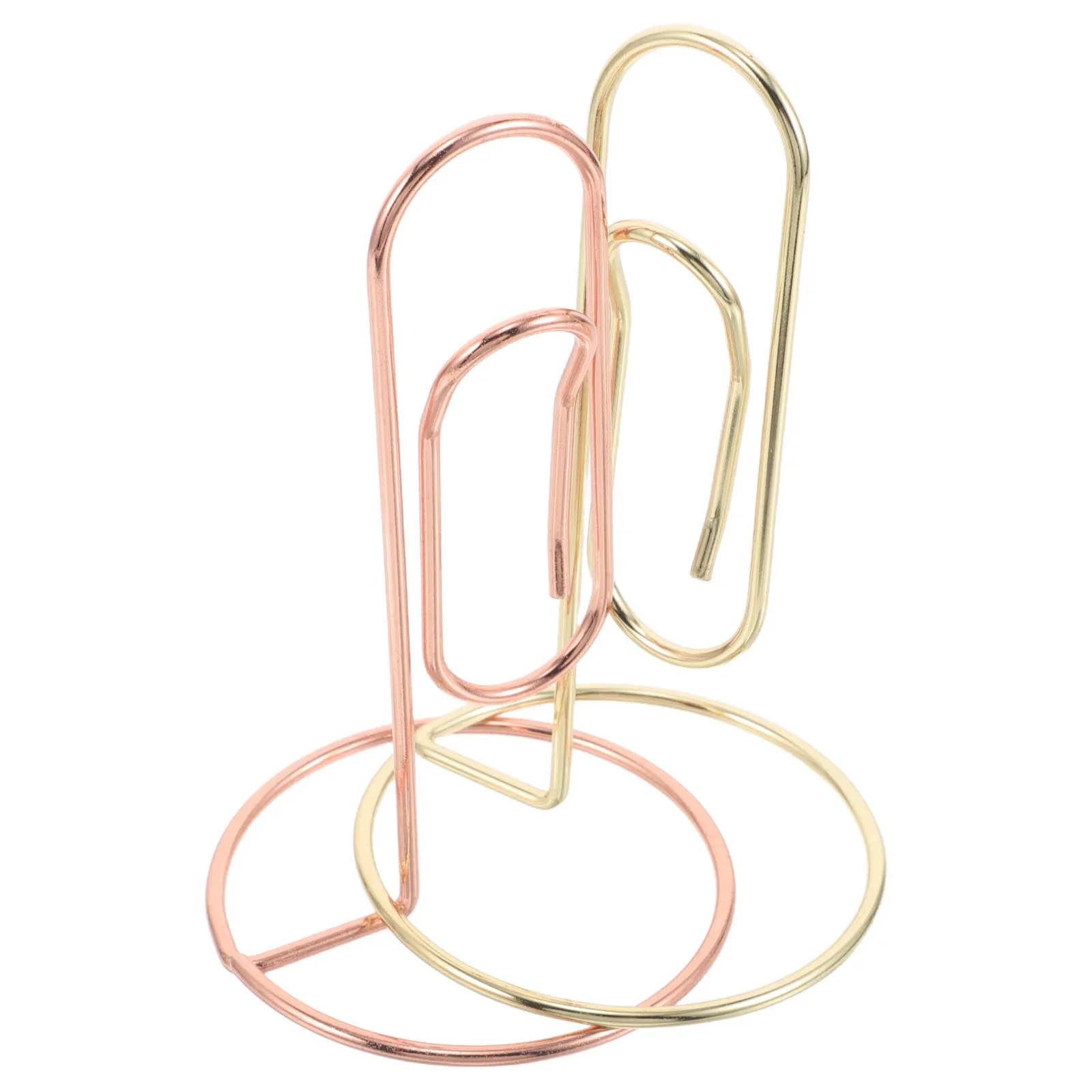 2Pcs Metal Photo Clip Holder Electroplated Desktop Card Organizer Minimalist Design for Office Business Name Card Display