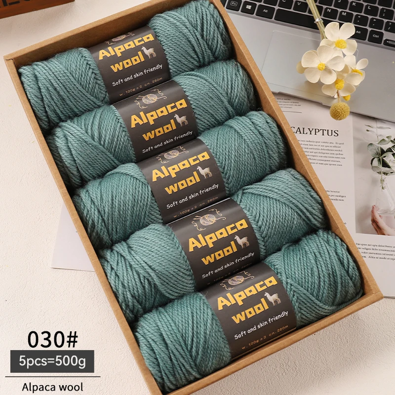 500g Alpacawol 245 dik breigaren Meerkleurig Herfst en winter Modieus cadeau voor mannen en vrouwen DIY breimateriaal Kit voor warme truien, jassen, sjaals, hoeden, handschoenen, beenwarmers,