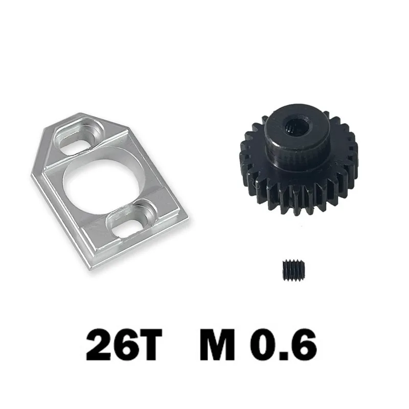 Per MJX 1/14 14301 14302 14303 14209 14210 14211 RC Auto telecomando parti metalliche base motore Denti motore in acciaio 26T