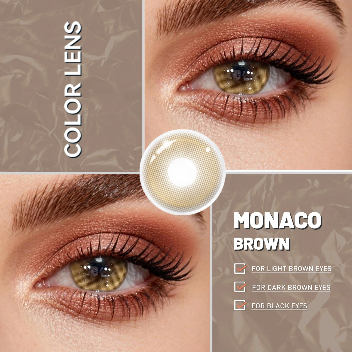 Visuashow 14,2mm Monaco Rot-Blaue Farbige Kontaktlinsen 1 Paar Halbjährige Mode-Schönheits-Farblinsen für Tägliches Party-Augen-Make-up – Detail 14
