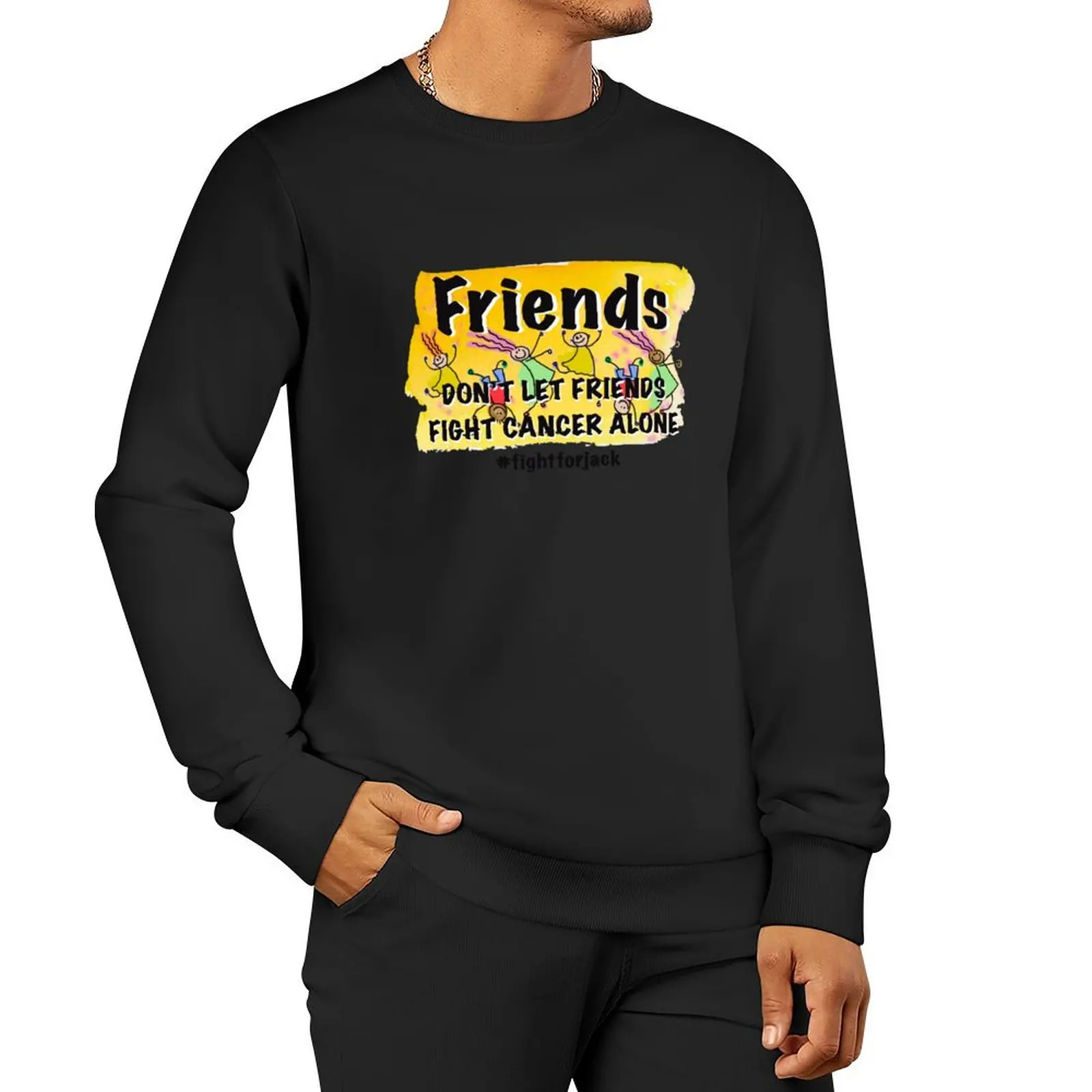 

Copy of Friends don’t let friends fight cancer alone Pullover Hoodie korean autumn clothes japanese style winter man sweatshirt