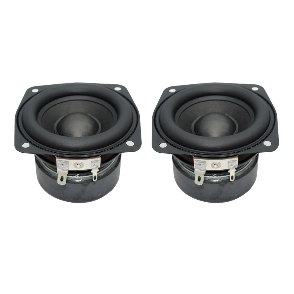 2pcs/lot 78MM 4 Ohm 15W Subwoofer Speaker 3 Inch Convex Cap Bass Square Woofer DIY Bookshelf Speakers Hifi Home Sound Theater