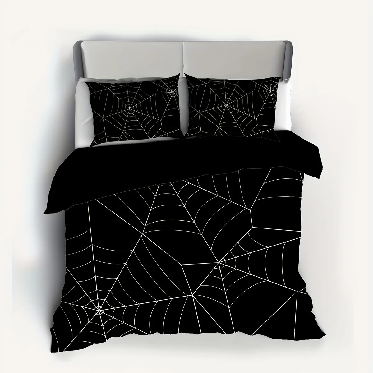 Duvet Cover Set 1*Duvet Cover + 2*Pillowcase Spider Web Digital Print Bedding Set, Soft Comfortable Duvet Cover For Bedroom