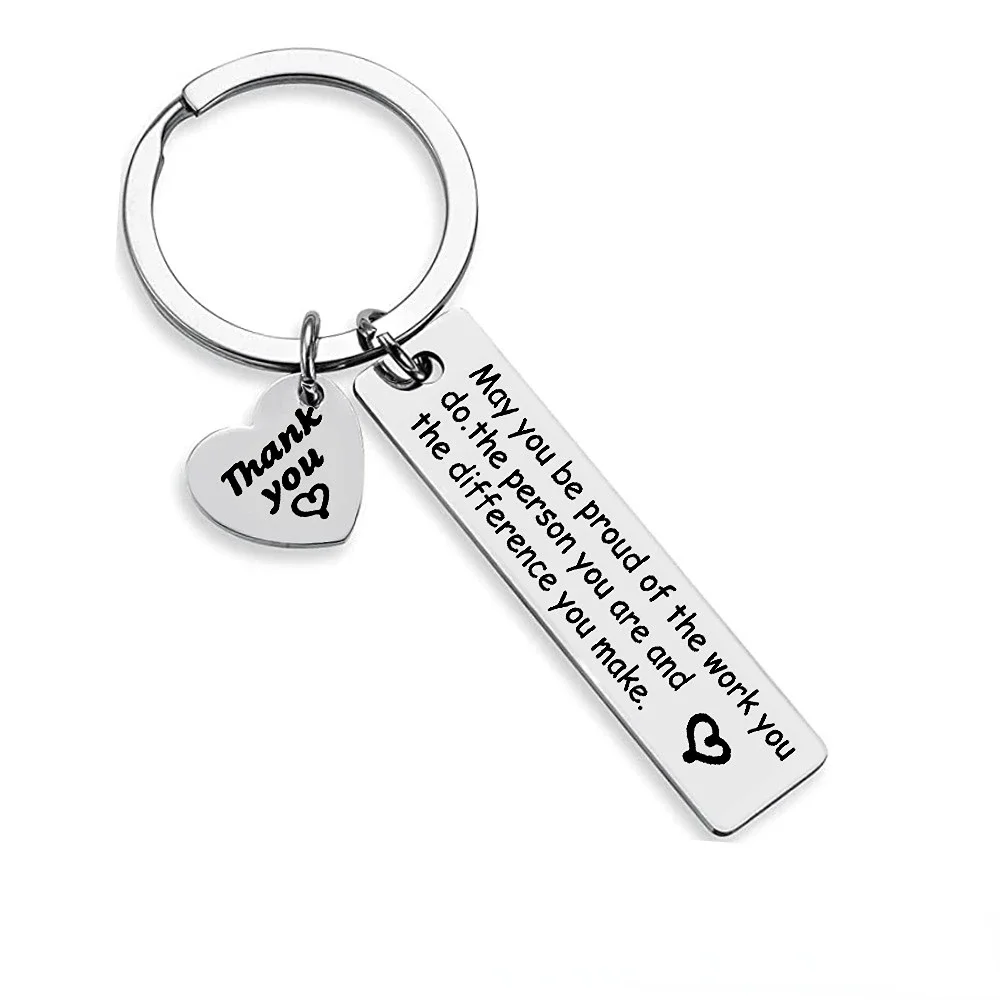 Charm Coworker Leaving Gift Keychain Pendant May You be Proud of The Work Key Chains Colleague Gift Colleague Thank You Gifts