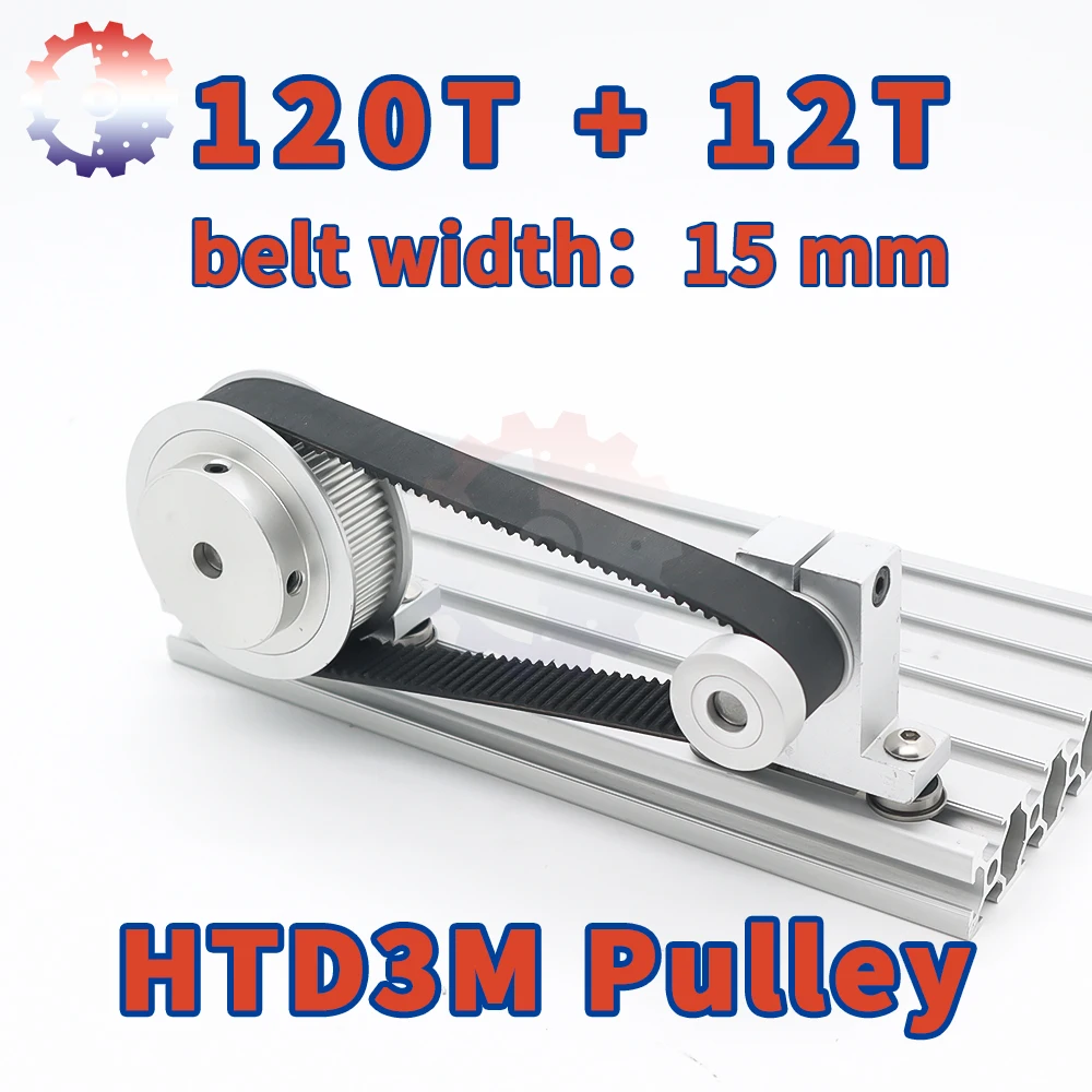 

120T 12T HTD3M Pulley Set Belt Width15mm 3M Timing Pulley 12Teeth 120Teeth 3M Pulley Reduction 10:1 HTD 3M Synchronous Wheel Set