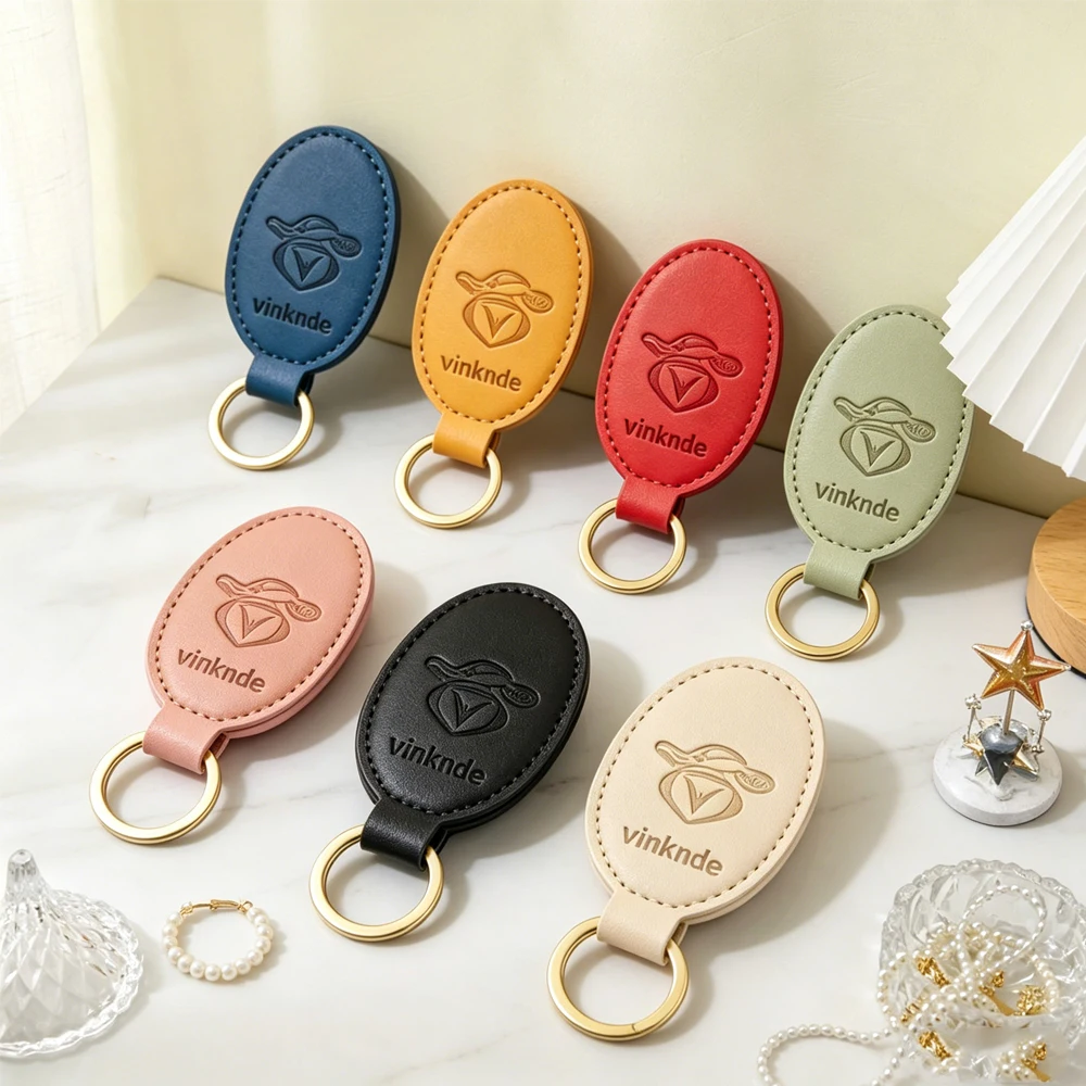 

20/50/100Pcs PU Leather Rectangle Keychains European Style Emboss High Quality Promotion Gift DIY Key Travel Handbag Accessories